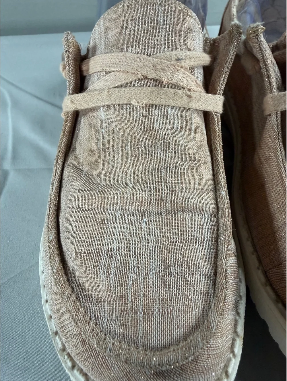 Hey Dude Wendy Sparkling Rose Gold Women's Casual Slip-On Shoes Size 6 US